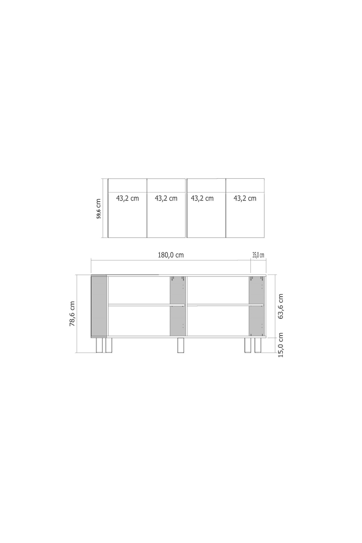 Cantek Dizayn Hazalct(Kx180) Bohem Konsol Beyaz-Beyaz