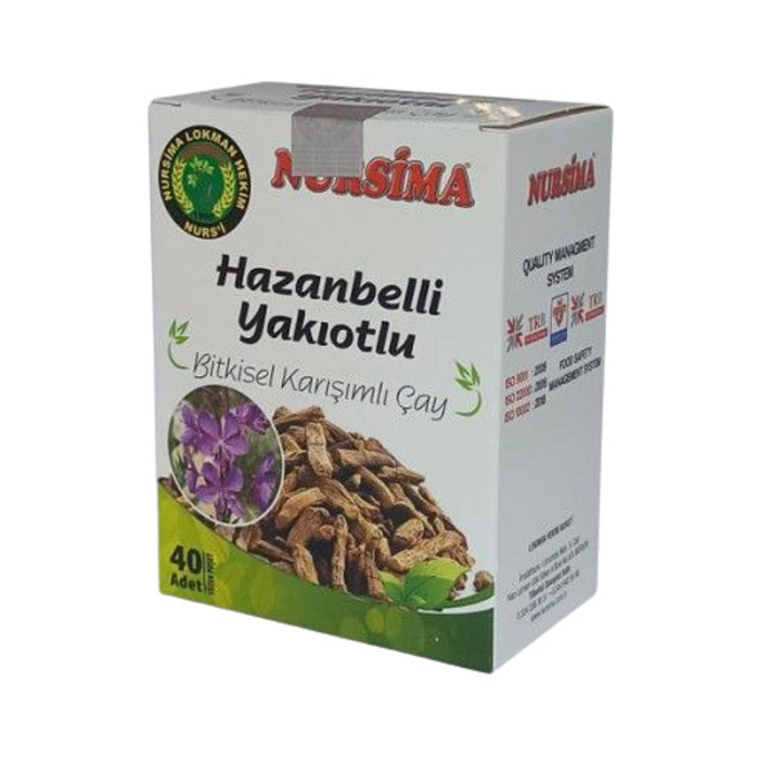 Nursima Hazanbelli Yakıotlu Bitkisel Karışımlı Çay Süzen Poşet 40X1,5 Gr