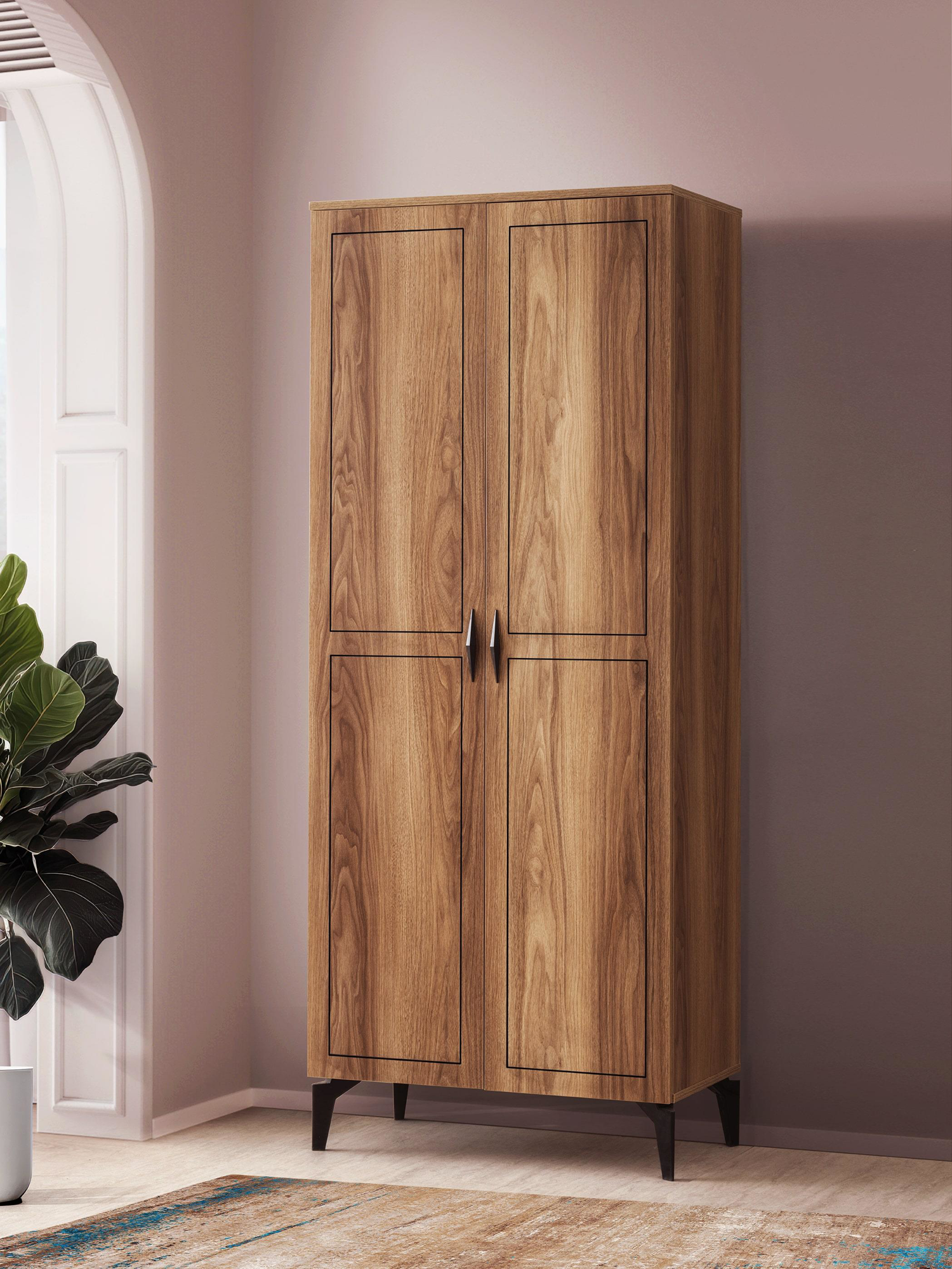 Erezogullari Mobilya Hazar 2 Kapili Gardirop Elbise Dolabi 80X47x200cm