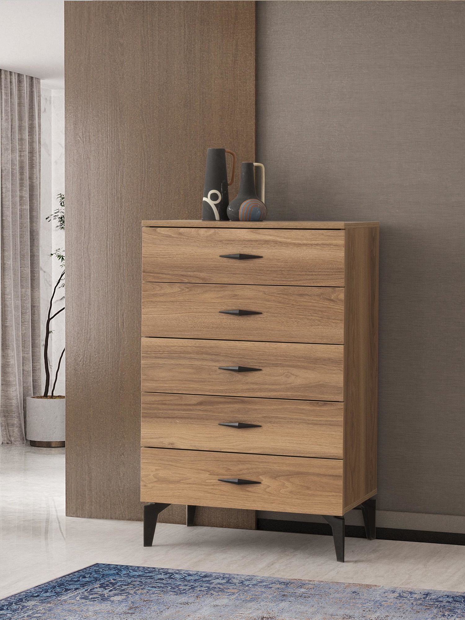 Erezogullari Mobilya Hazar 5 Çekmeceli Şifonyer 70X43x110cm