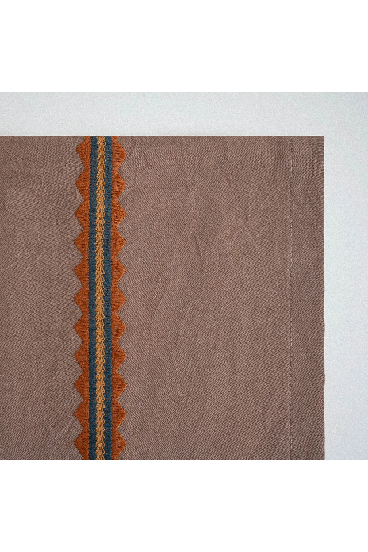 Hazar Çift Kişilik Nevresim Takımı %100 Organik Pamuk Saten Parça Boya Bej 200x220 Cm