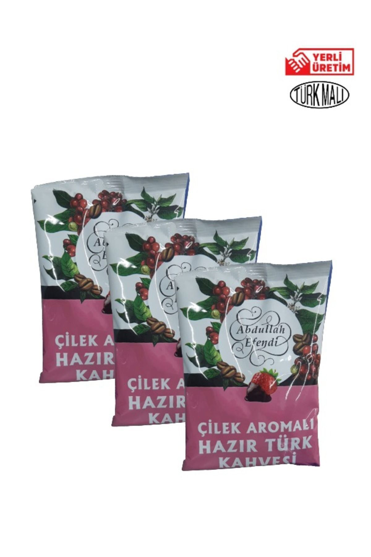 HAZIR TÜRK KAHVESİ AROMALI 100 GR 3 ADET ÇİLEK AROMALI