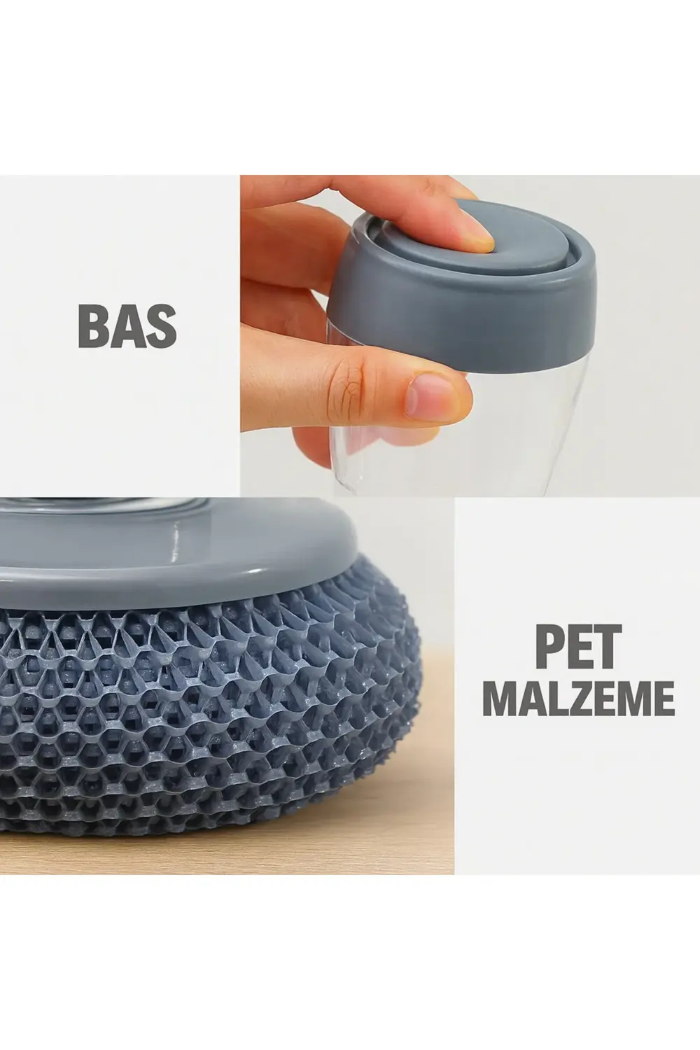 Hazneli Bulaşık Teli Yıkama Temizleme Teli Yedek Başlıklı