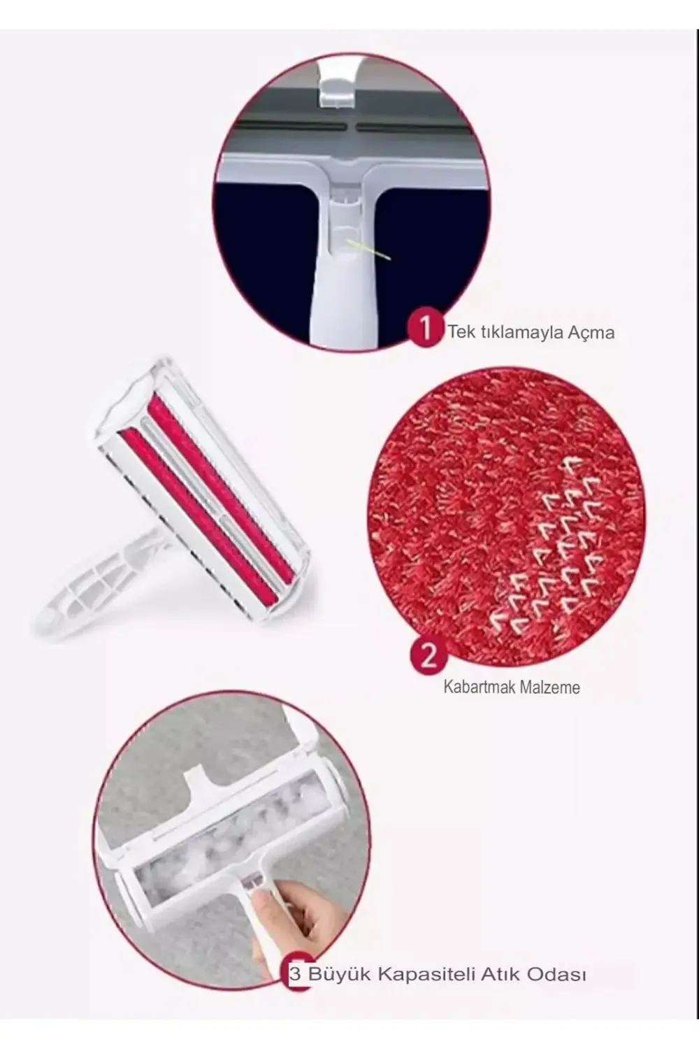 Hazneli Kedi Köpek Kıyafet Kıl Tüy Toz Toplayıcı