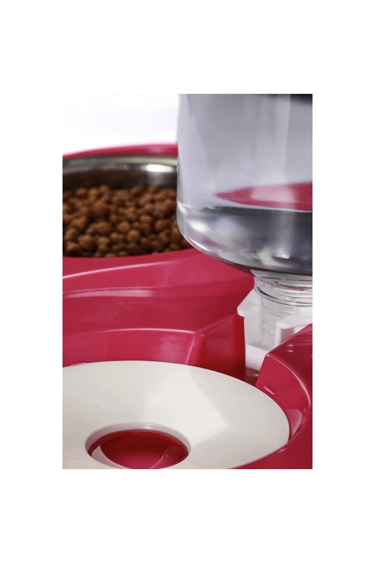 Hazneli Kedi-Köpek Mama Ve Su Kabı Seti 500ml Gri