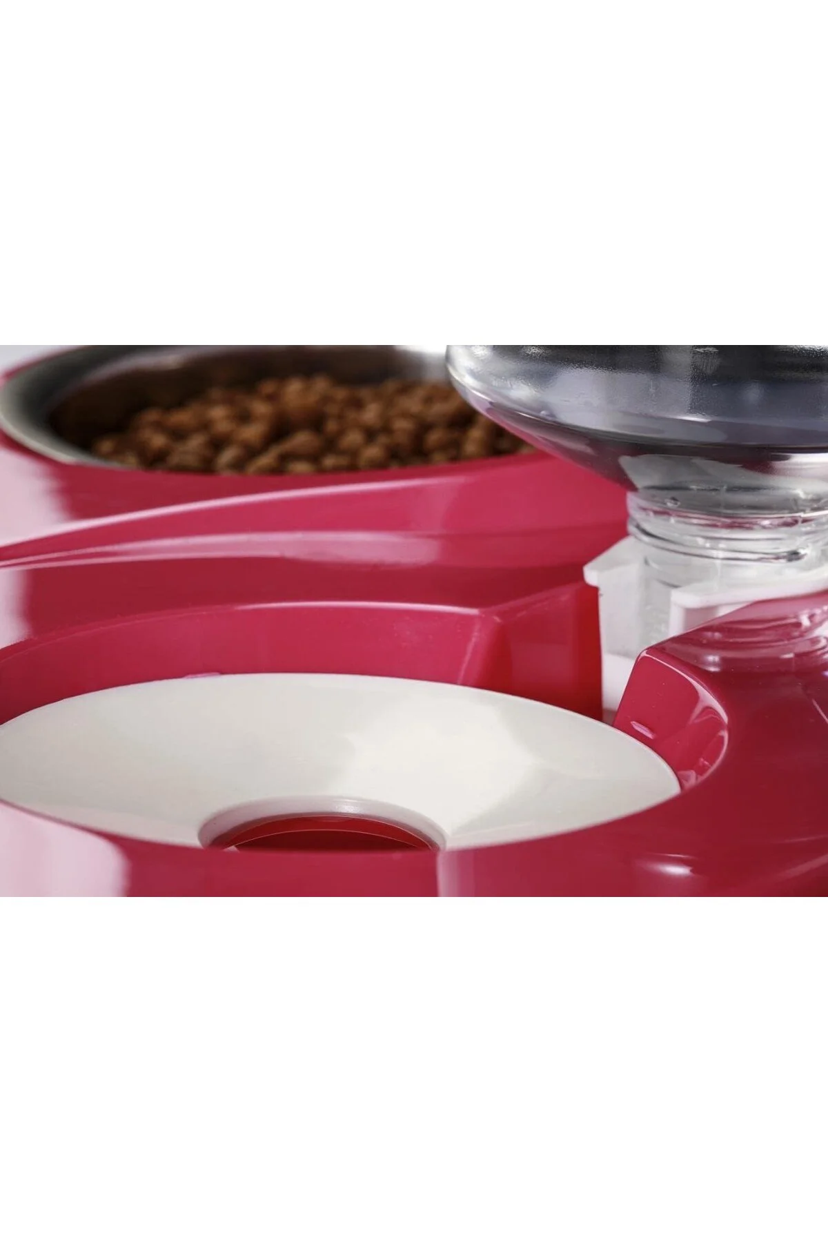 Hazneli Kedi-Köpek Mama Ve Su Kabı Seti 500ml Gri