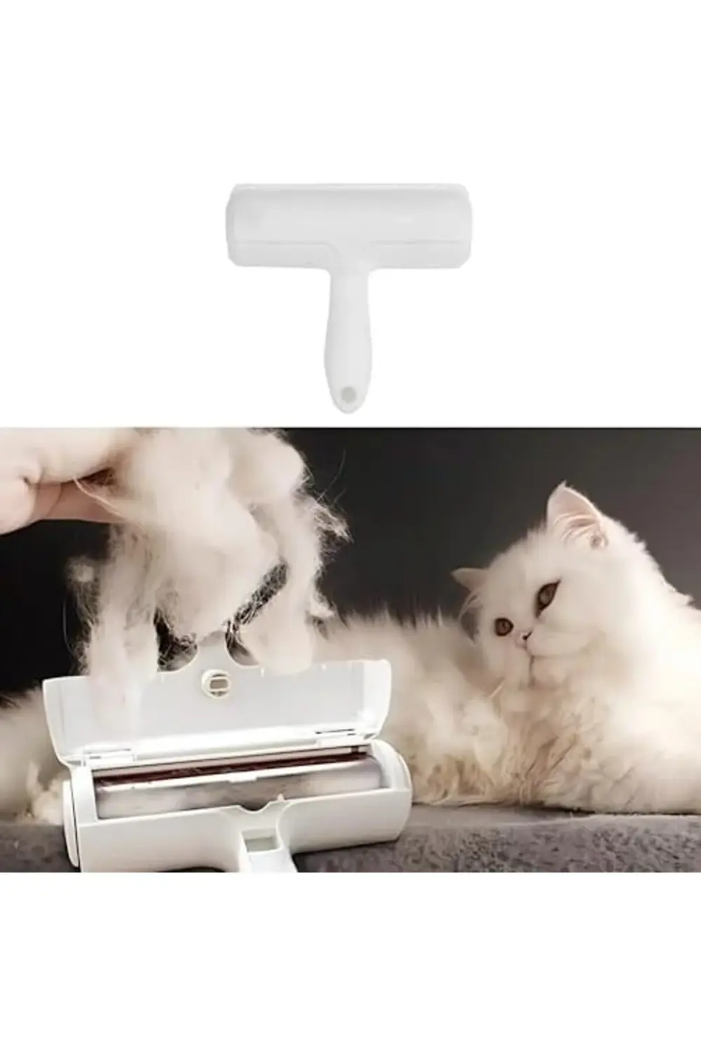 Hazneli Kedi Köpek Tüy Toplayıcı Kırmızı - Halı, Yatak, Koltuk, G