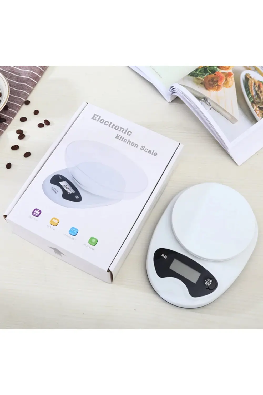 Hazneli Mutfak Terazisi Sh-136 - 5 Kg Hassas Dijital Tartı