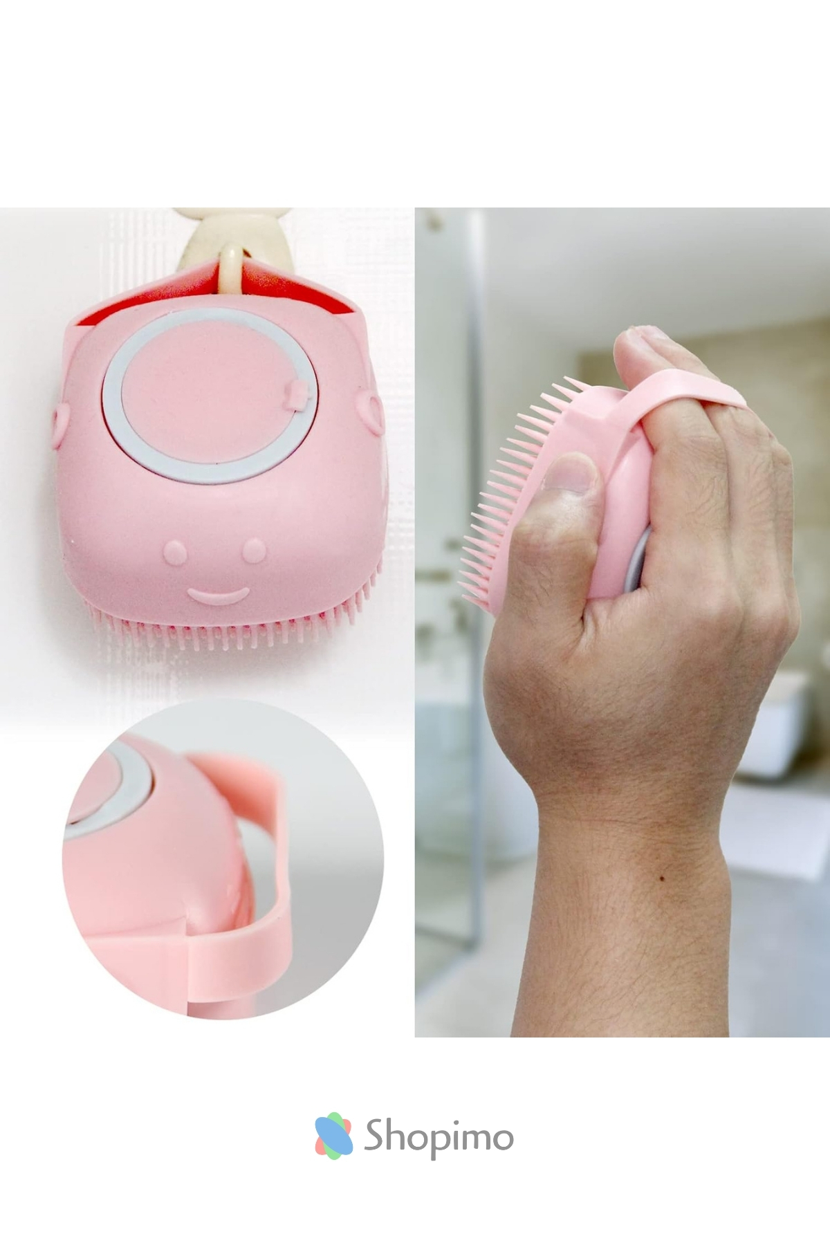 Hazneli Silikon Banyo Kesesi - Şampuan Hazneli Seyahat Tipi Masaj