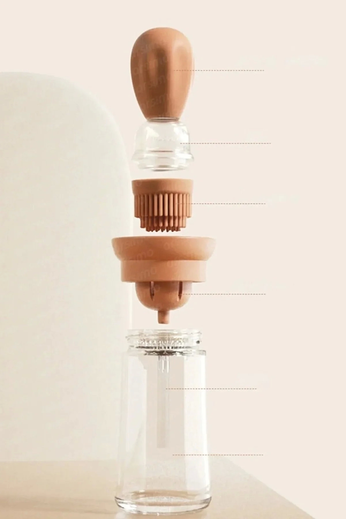 İndecor Hazneli Silikon Yağ Sos Ve Yumurta Firçasi Yağ Firçasi Yağlik Sil