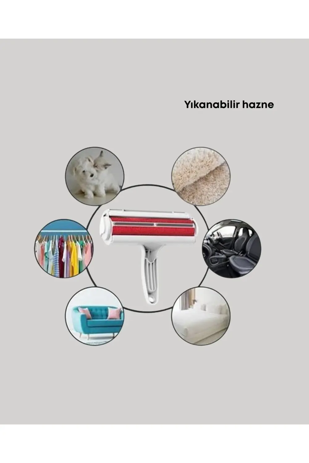 Hazneli Tüy Temizleyici – Halı, Yatak ve Giysiler İçin Kolay Kull