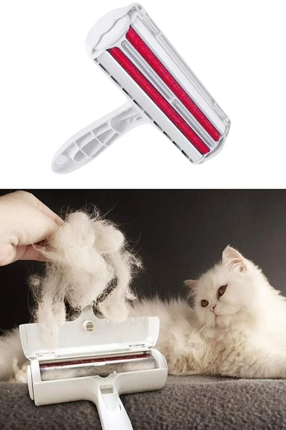 Hazneli Tüy Toplayıcı Kedi Köpek Halı Yatak Kıl Toz Toplayıcı Tem