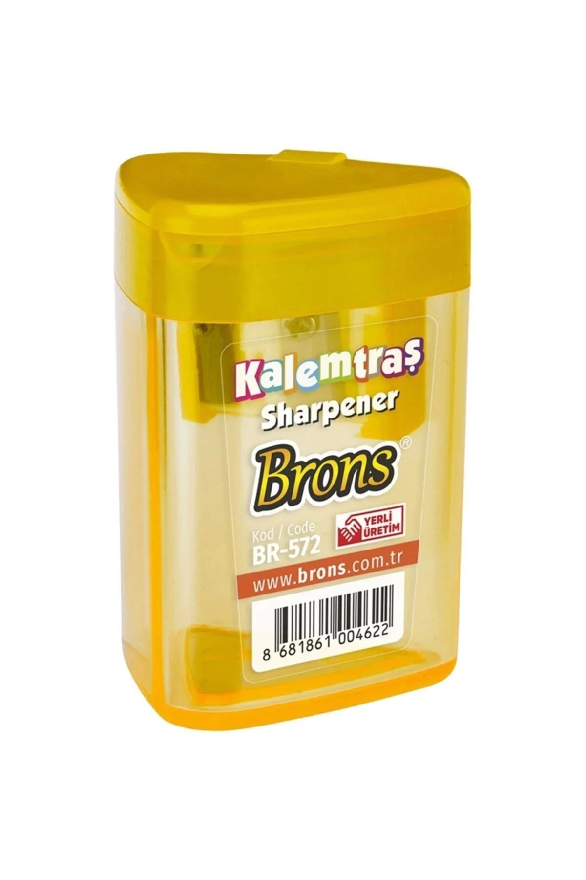 Hazneli Üçgen Kalemtıraş Br-572 Karışık Renk (1 ADET)