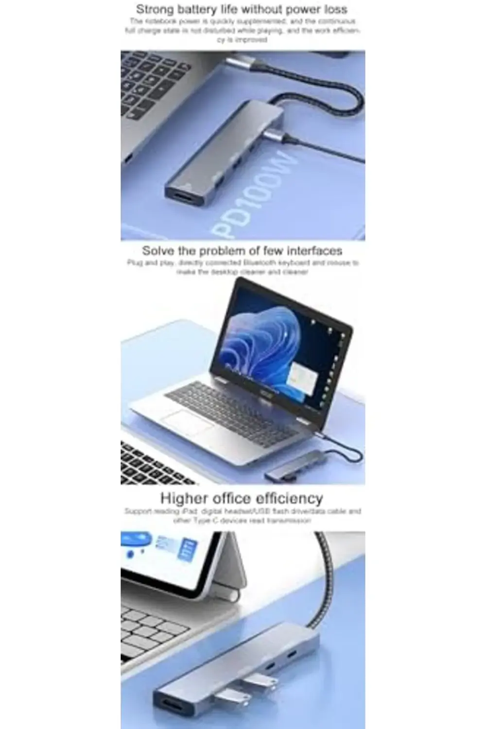 HB-01 TYPE C HUB HDMI USB PD METAL A KALİTE 4K HD PD 100W HUB 118
