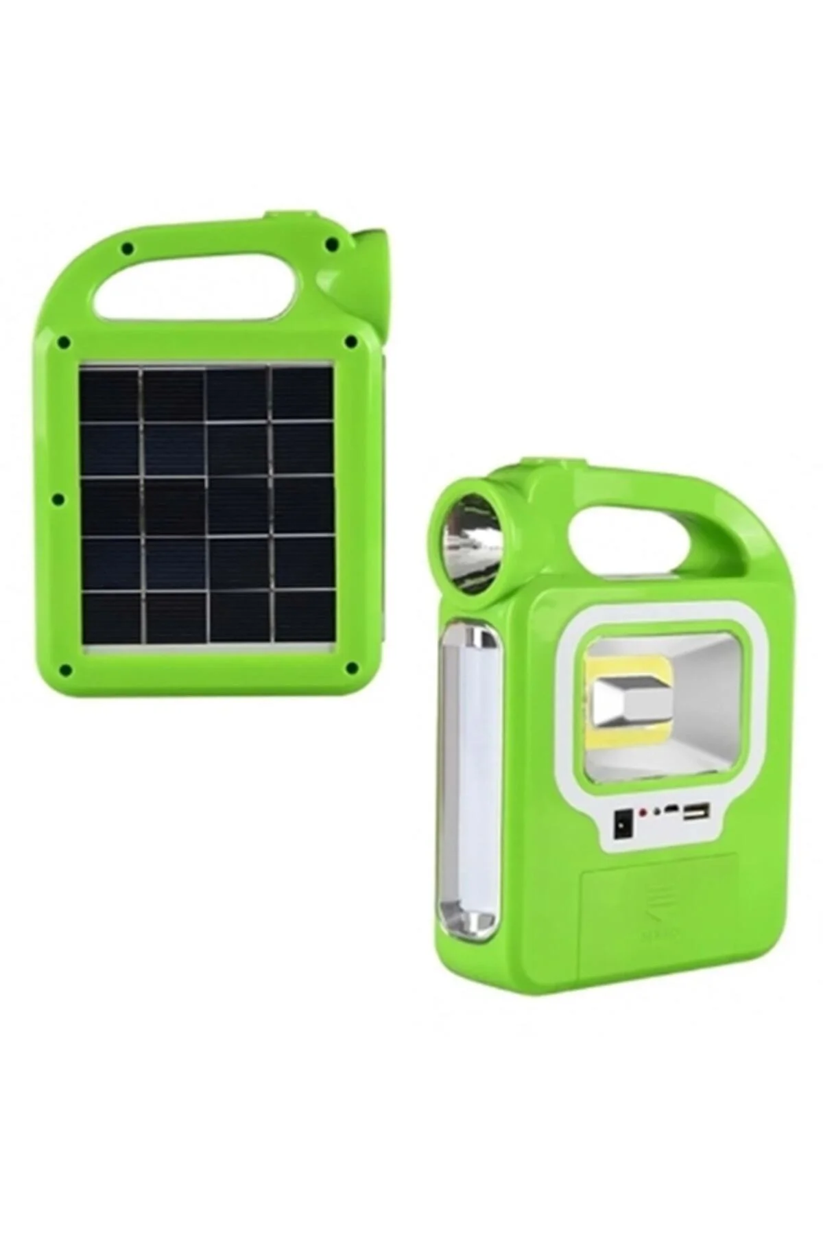 HB-6399 Parlak Cob LED Solar Powerbank Özellikli Güneş Enerjili Işıldak +1 Ampul Hediye - Görsel 2
