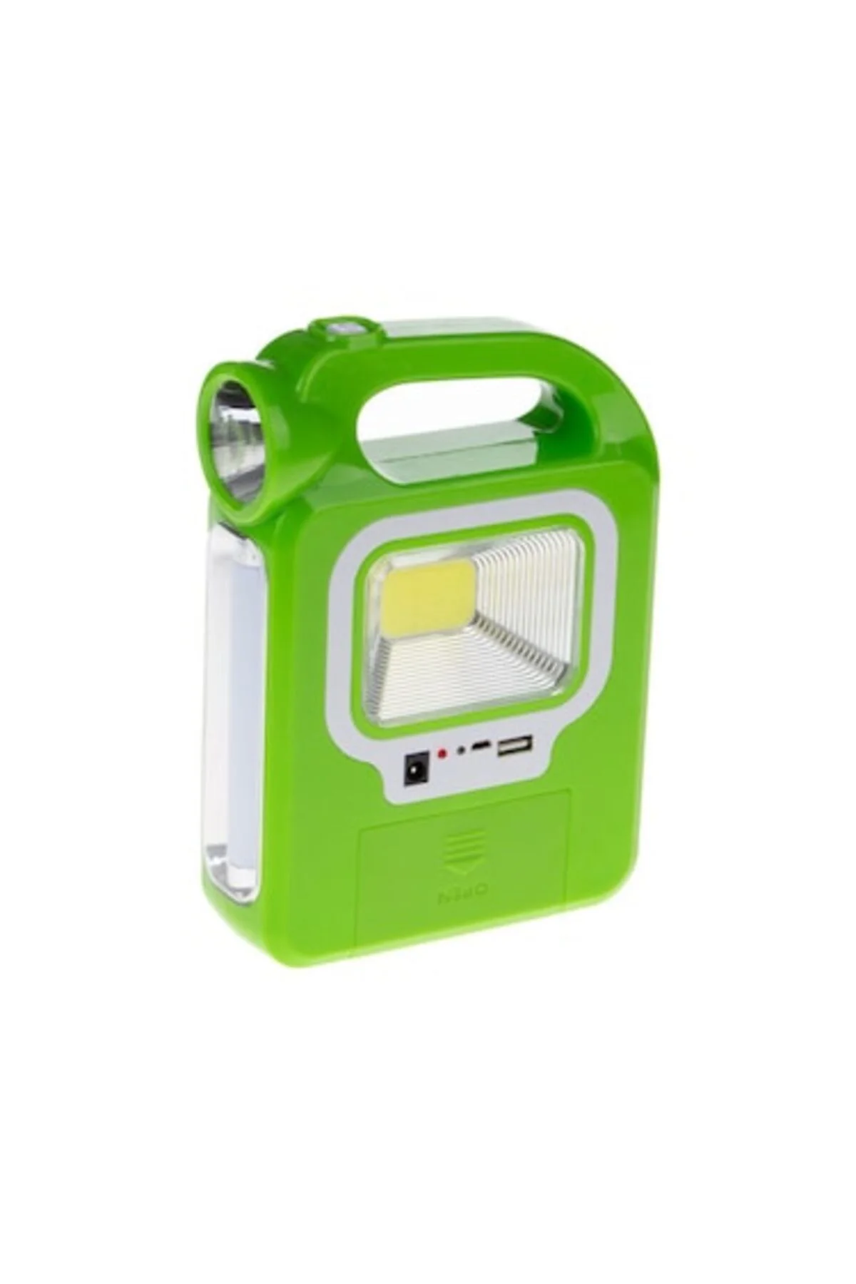 HB-6399 Parlak Cob LED Solar Powerbank Özellikli Güneş Enerjili Işıldak +1 Ampul Hediye - Görsel 6