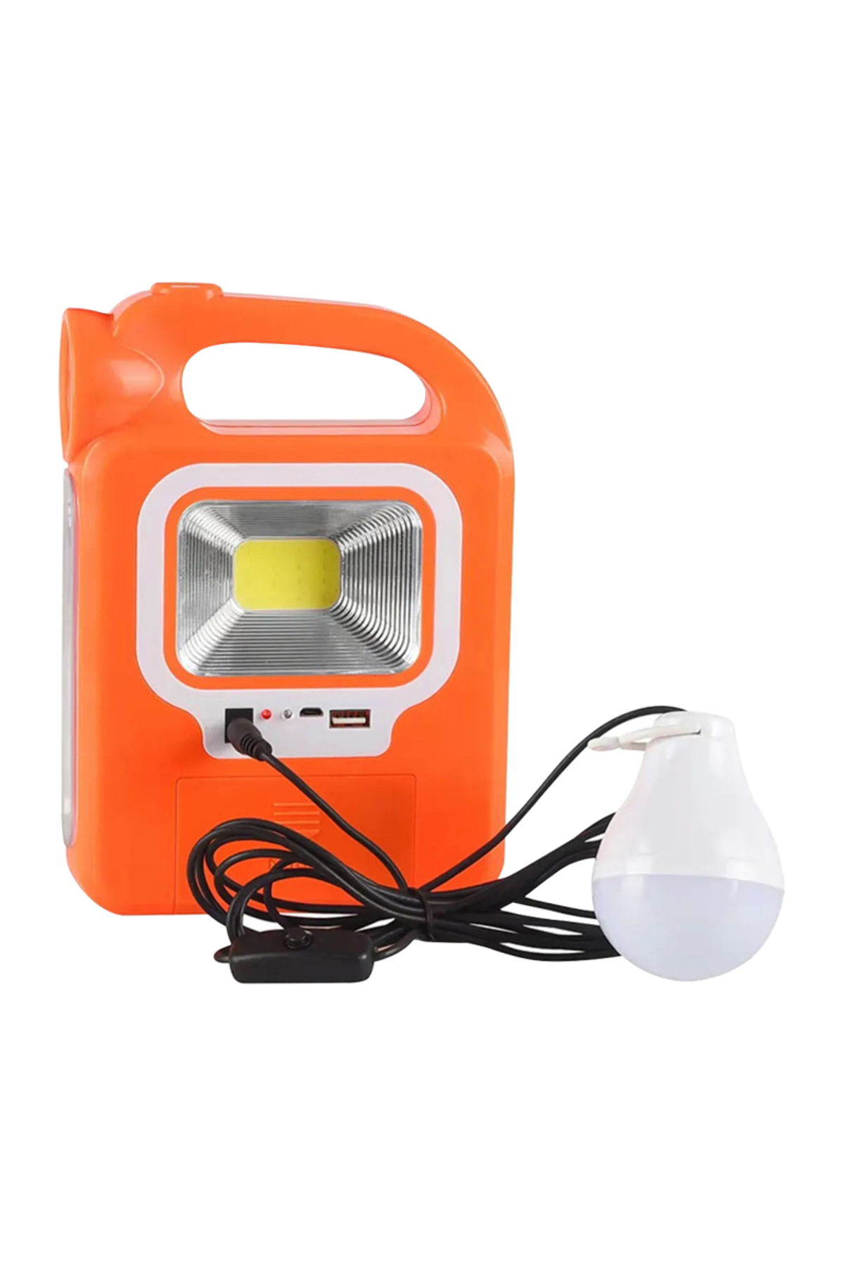 HB-6399A COB LEDLİ SOLARLI 3 KADEMELİ USB ÇIKIŞLI ŞARJLI IŞILDAK FENER (2 PARÇA AMPULÜ UNUTMA) (522