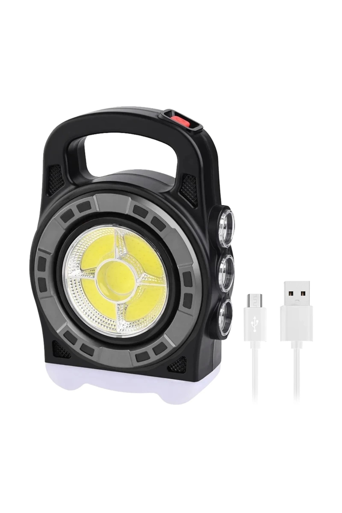Hb-6678c Cob Ledli 20 Watt 3 Kademeli Şarj Edilebilir Usb Çıkışlı Solar Lamba