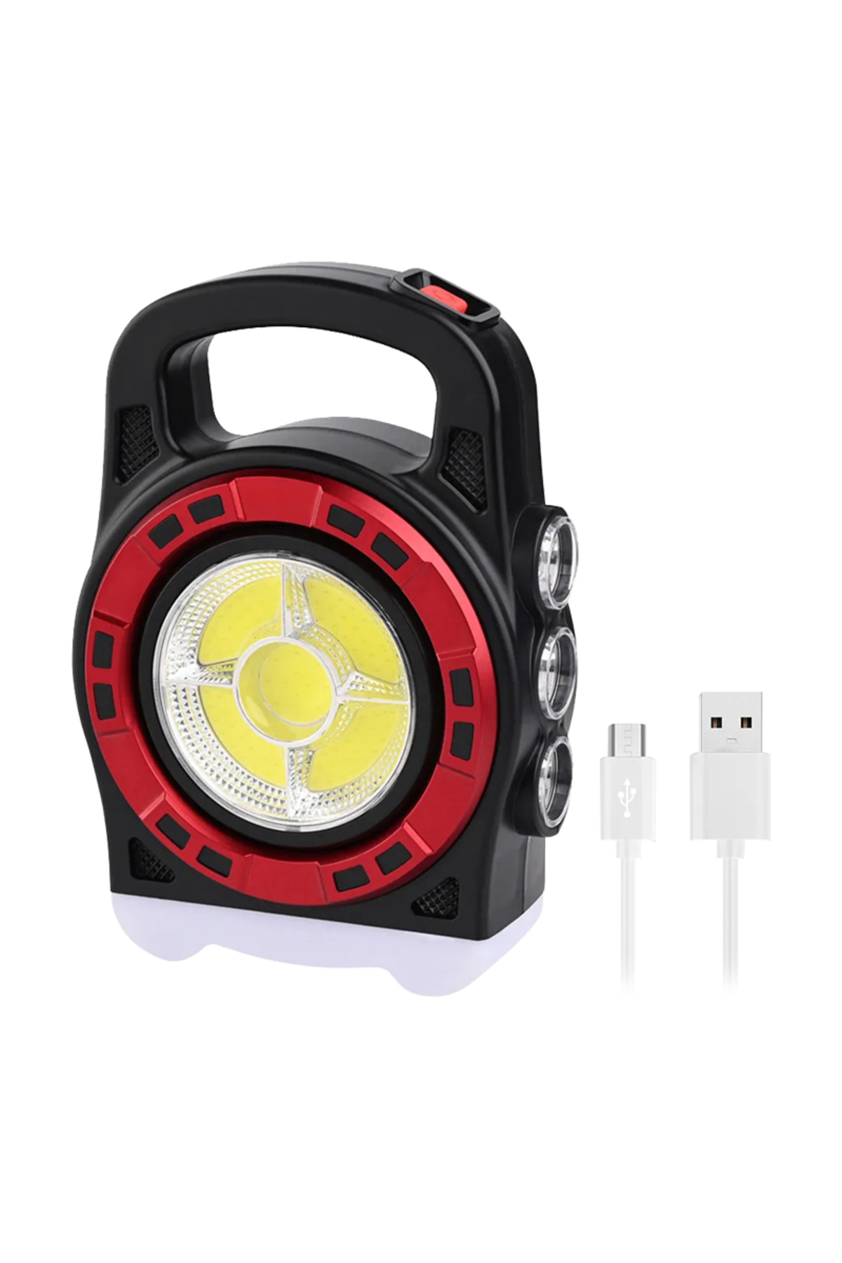 HB-6678C COB LEDLİ 20 WATT 3 KADEMELİ ŞARJ EDİLEBİLİR USB ÇIKIŞLI SOLAR LAMBA (4324)