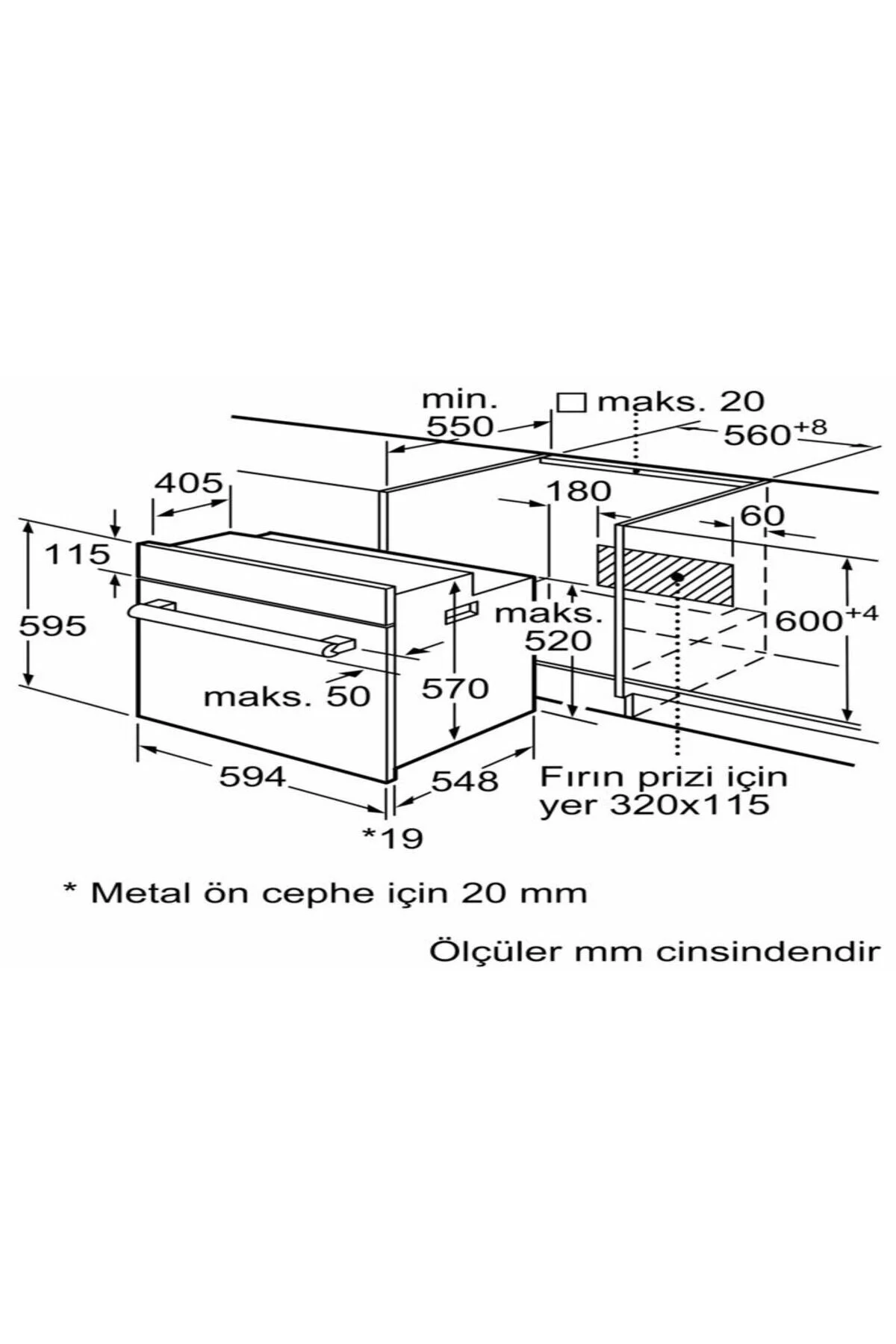 Hbf512bw1t - Serie 2 Ankastre Fırın 60 X 60 Cm Beyaz