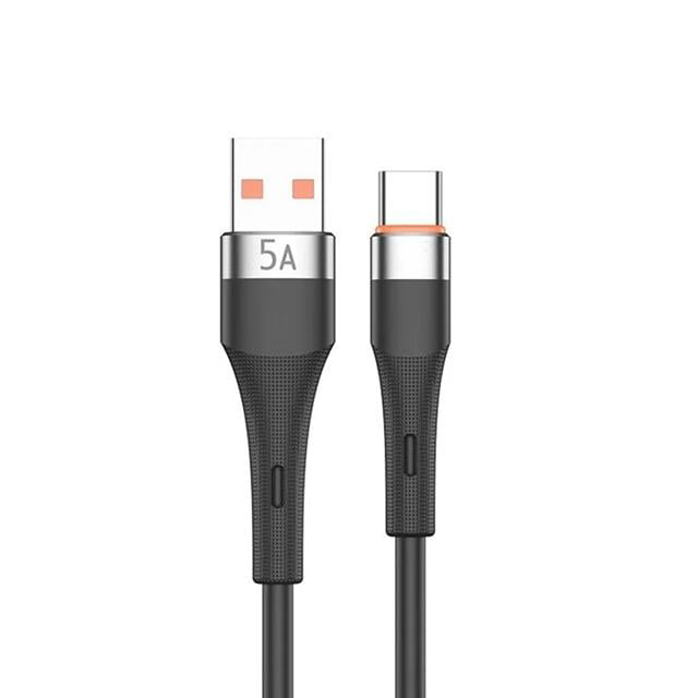 HC05 Örgülü 5 Amper USB TO Type- C 1 Metre Şarj Data Kablosu (474