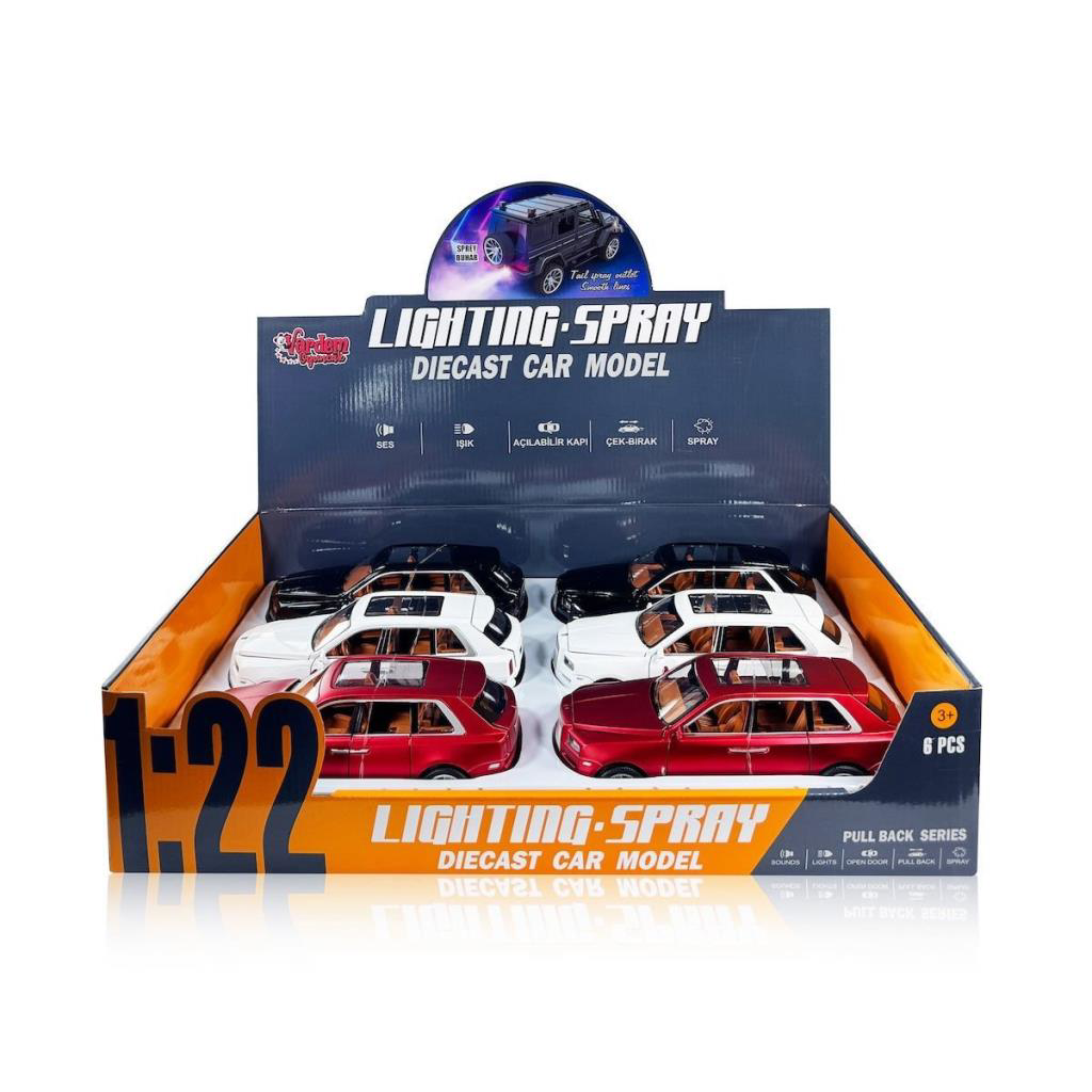 HCL-506A Çek Bırak 1:22 Sesli Ve Işıklı Buharlı RR-Lüx Metal Jeep HCL-506A Çek Bırak 1:22 Sesli Ve Işıklı Buharlı RR-Lüx Metal Jeep
