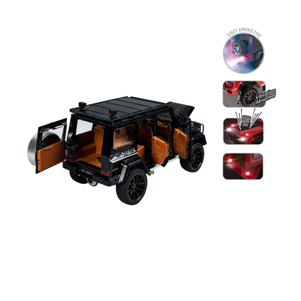 HCL-801P Çek Bırak 1:22 Sesli ve Işıklı Buhar Çıkartan Metal Jeep HCL-801P Çek Bırak 1:22 Sesli ve Işıklı Buhar Çıkartan Metal Jeep