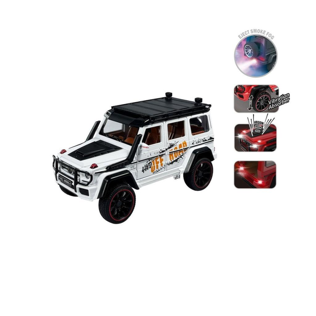 HCL-801P Çek Bırak 1:22 Sesli ve Işıklı Buhar Çıkartan Metal Jeep HCL-801P Çek Bırak 1:22 Sesli ve Işıklı Buhar Çıkartan Metal Jeep