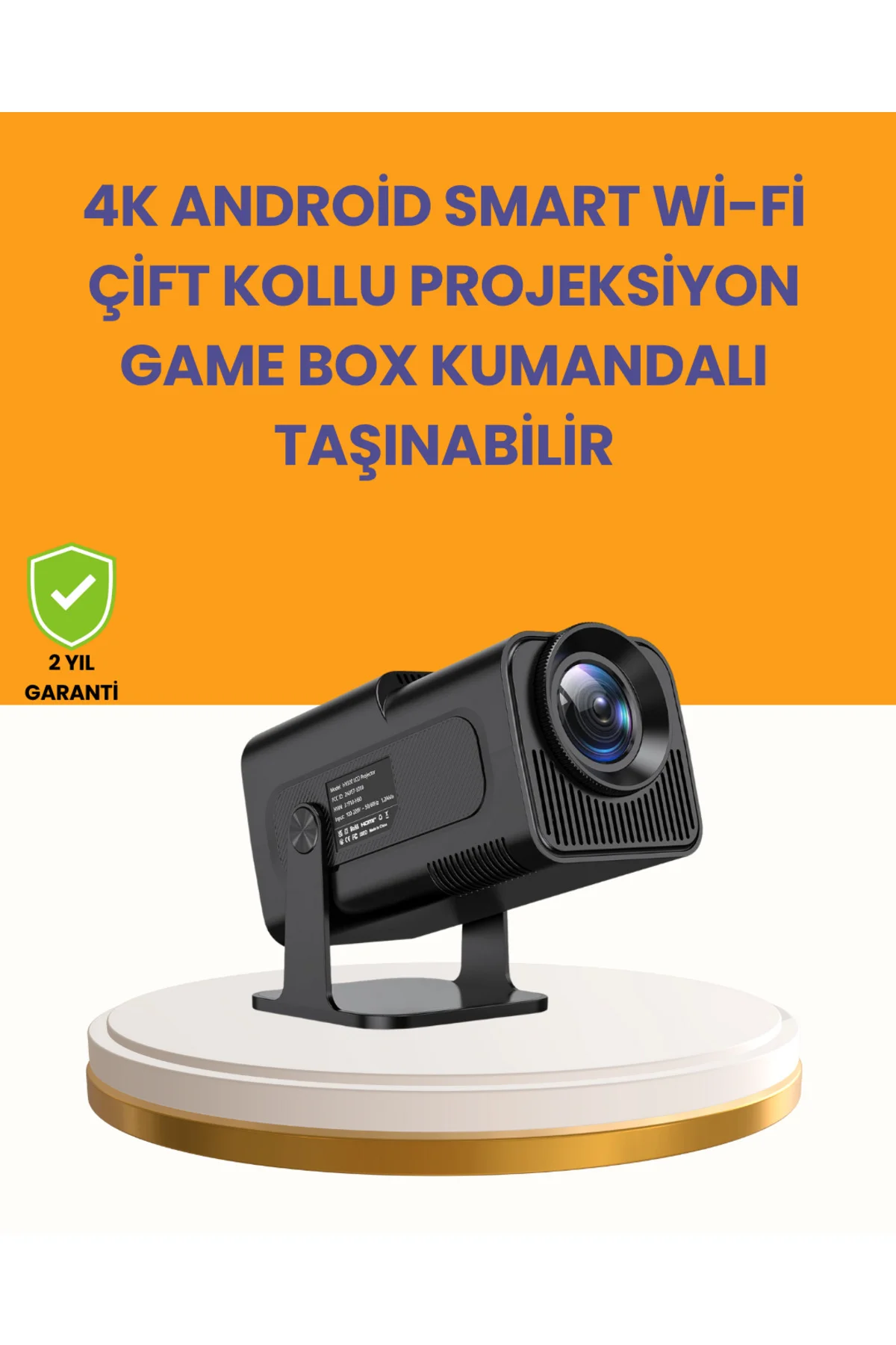 Hcs350Pro 1080P Full Hd Taşınabilir Android Projektör