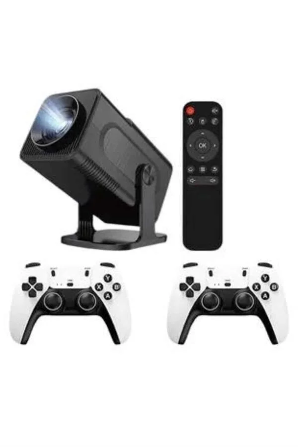HCS350pro Retro Oyun Konsolu ve Taşınabilir Projektör - Android 11, 1080P, 4500+ Oyun