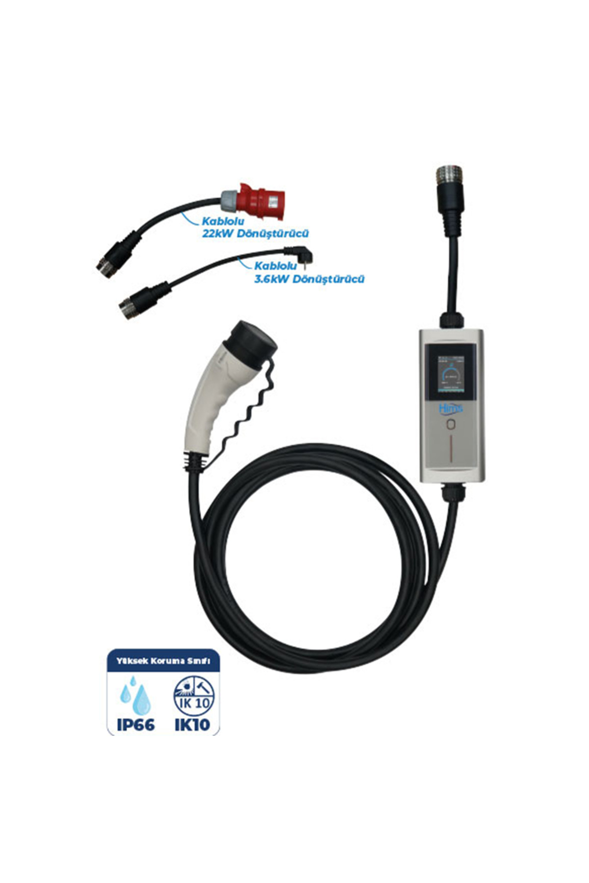 HCTK-22-G 22kW Tip 2 Taşınabilir Mobil Elektrikli Araç Şarj İstas