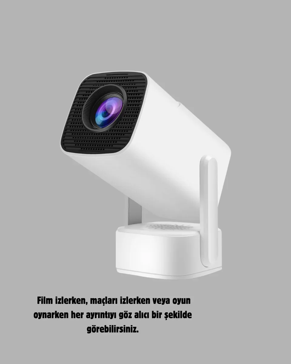 HD 720p Projeksiyon Cihazı - Ev Sineması Deneyimi, 10.000 Saat Ampul Ömrü ve Geniş Ekran