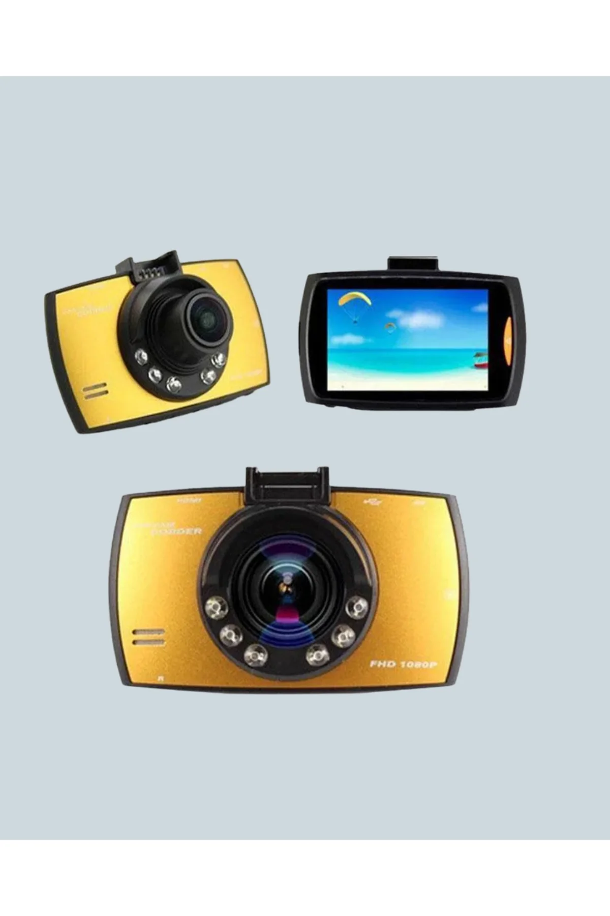 HD Araç Kamerası 2.7 İnç Ekran G Sensor Destekli