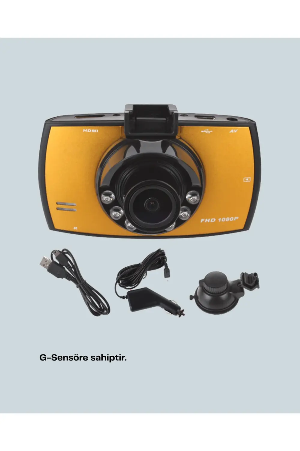 HD Araç Kamerası 2.7 İnç Ekran G Sensor Destekli