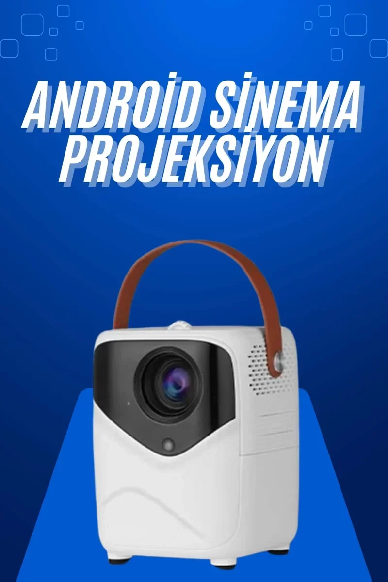 HD Ayaklı Portatif Projeksiyon Cihazı Android İşlemcili Sinema Projektörü - Lisinya