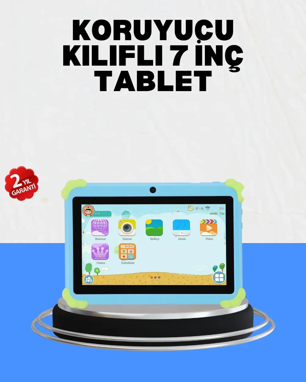 HD Ekranlı 7 İnç Tablet WiFi ve Bluetooth Bağlantılı