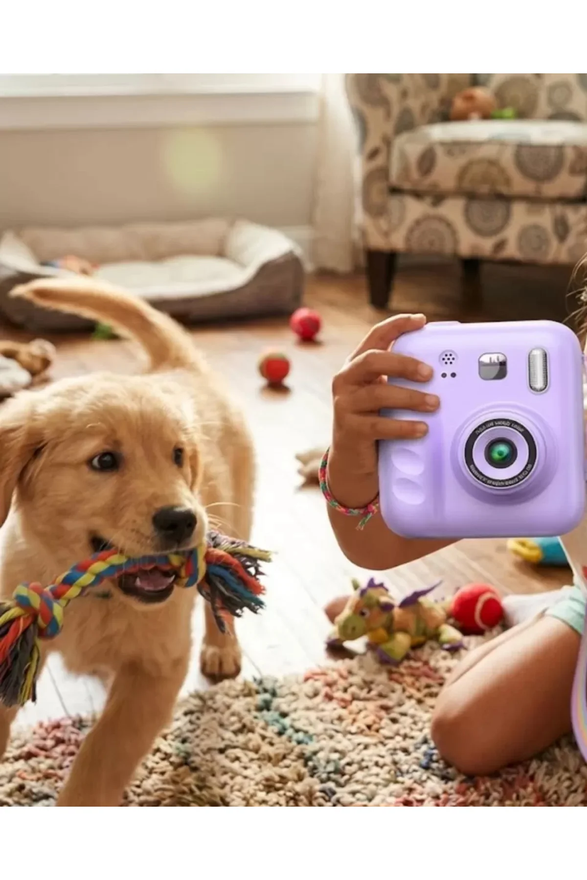 HD Ekranlı Çocuk Fotoğraf Makinesi Video Kayıt ve Baskı Kağıdı Ka