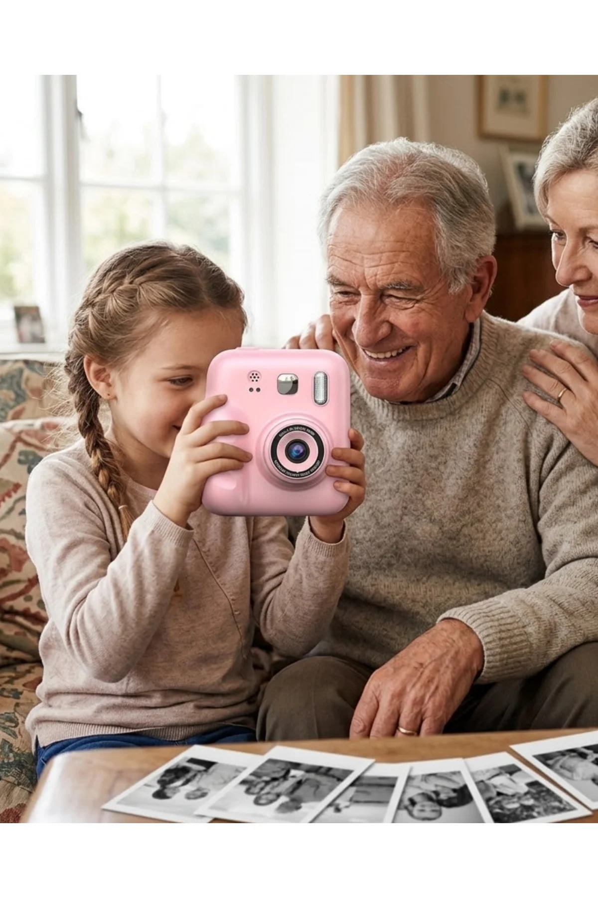 HD Ekranlı Çocuk Fotoğraf Makinesi Video Kayıt ve Baskı Kağıdı Ka