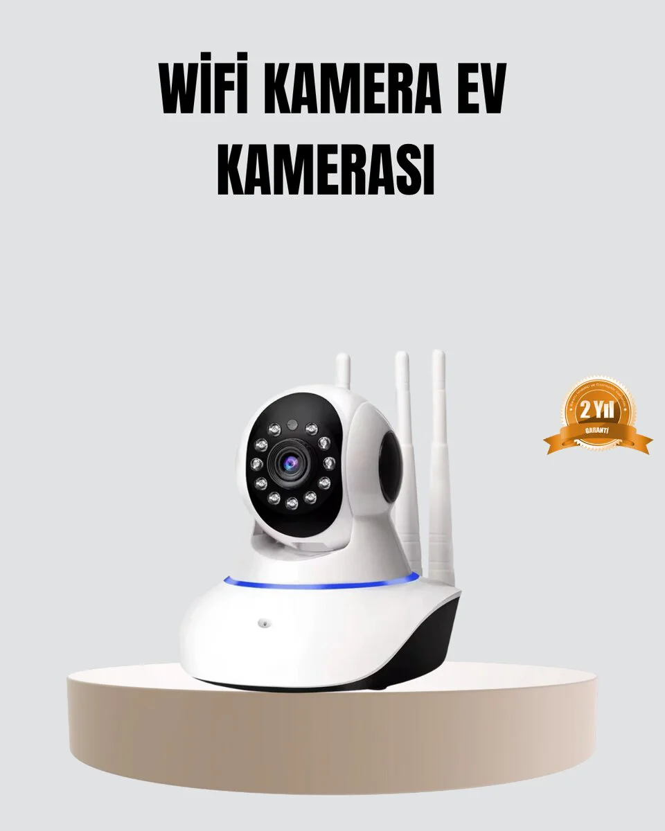 HD IP Kamera – Gece Görüşlü Hareket Sensörlü Mobil Takip ve Çift Yönlü Sesli Güvenlik