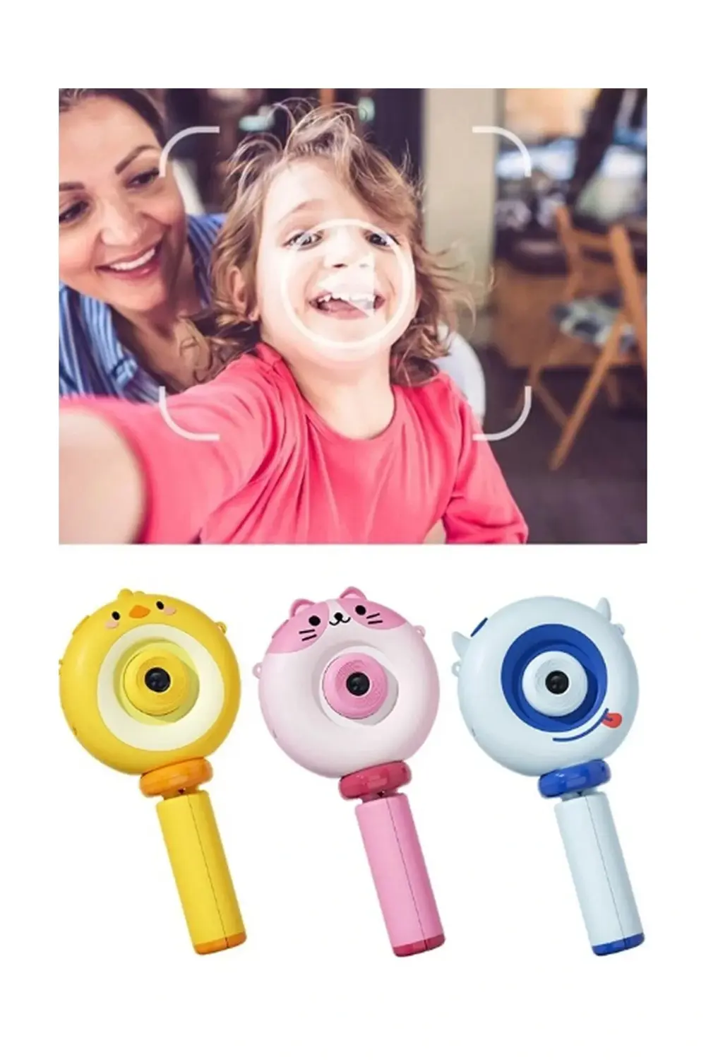 Hd Kamera Karikatür Tripodlu Çocuk Dijital Kamera Fotoğraf Makina