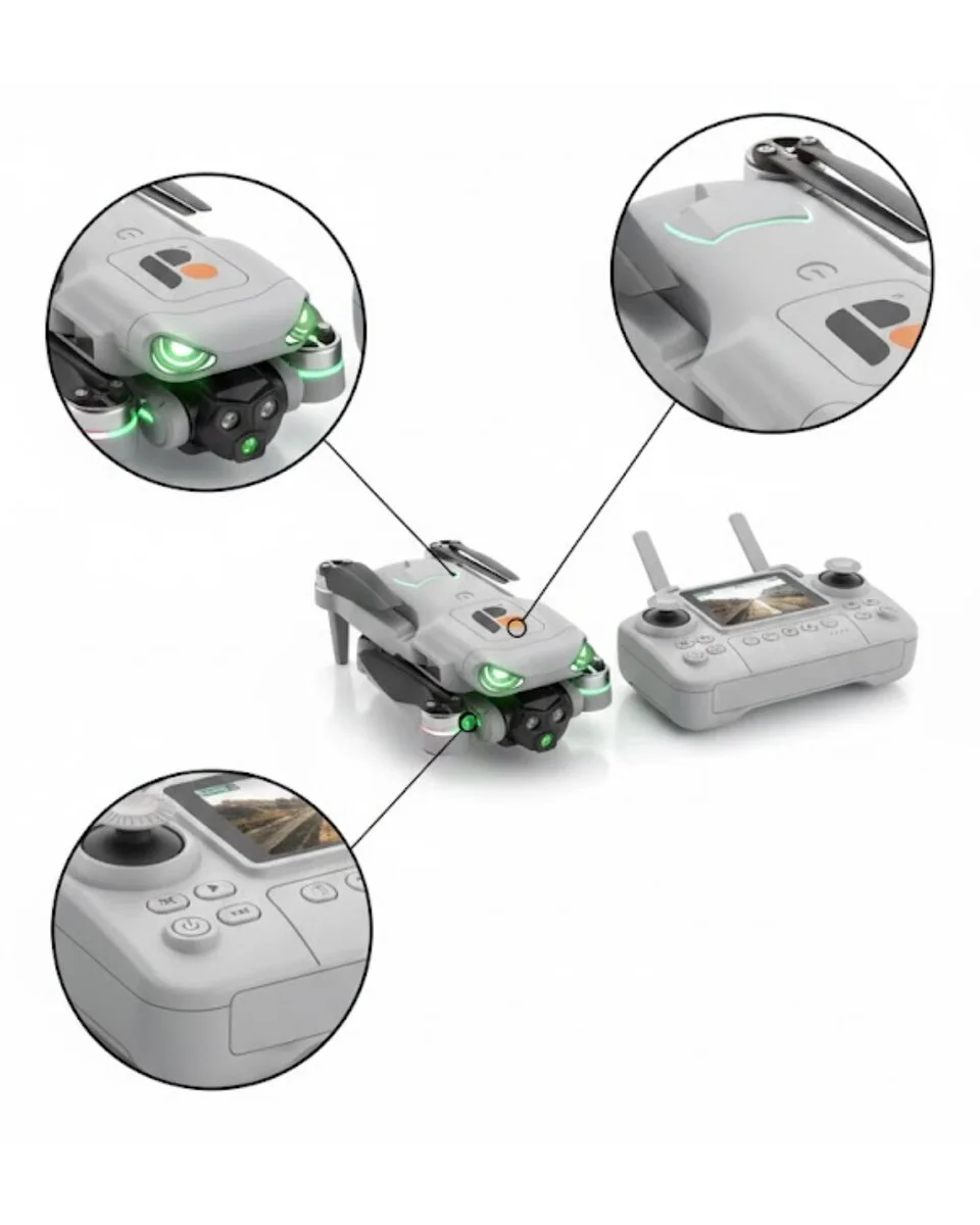 HD Kameralı Drone Ekranlı Kumanda Güvenli ve Dengeli Uçuş