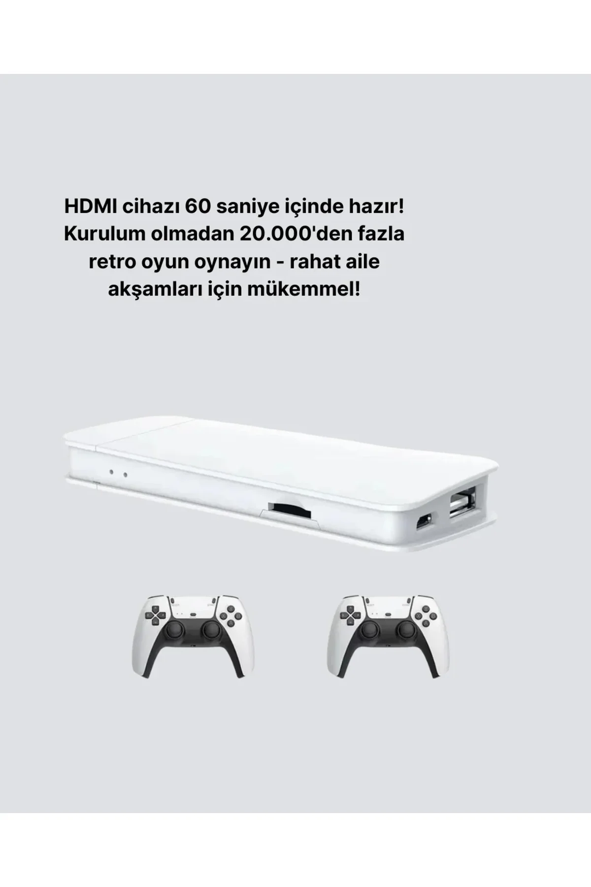 HD ve Kablosuz Kontrolcülü 20.000 Oyunlu Retro Oyun Konsolu HD ve Kablosuz Kontrolcülü 20.000 Oyunlu Retro Oyun Konsolu