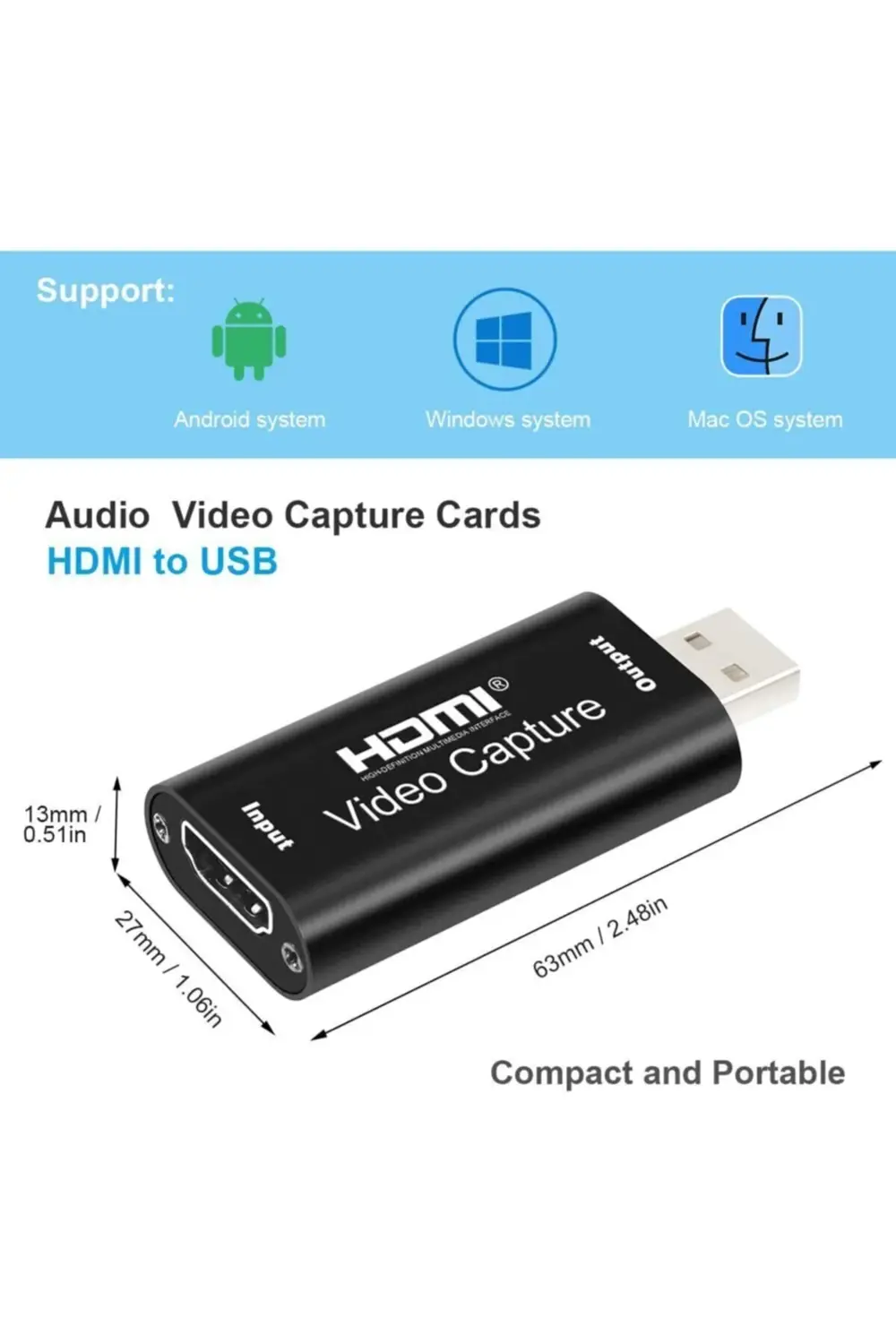 Hd Video Capture Ezcap Usb Video Capture Hdmi Kaydedici Metal Kas