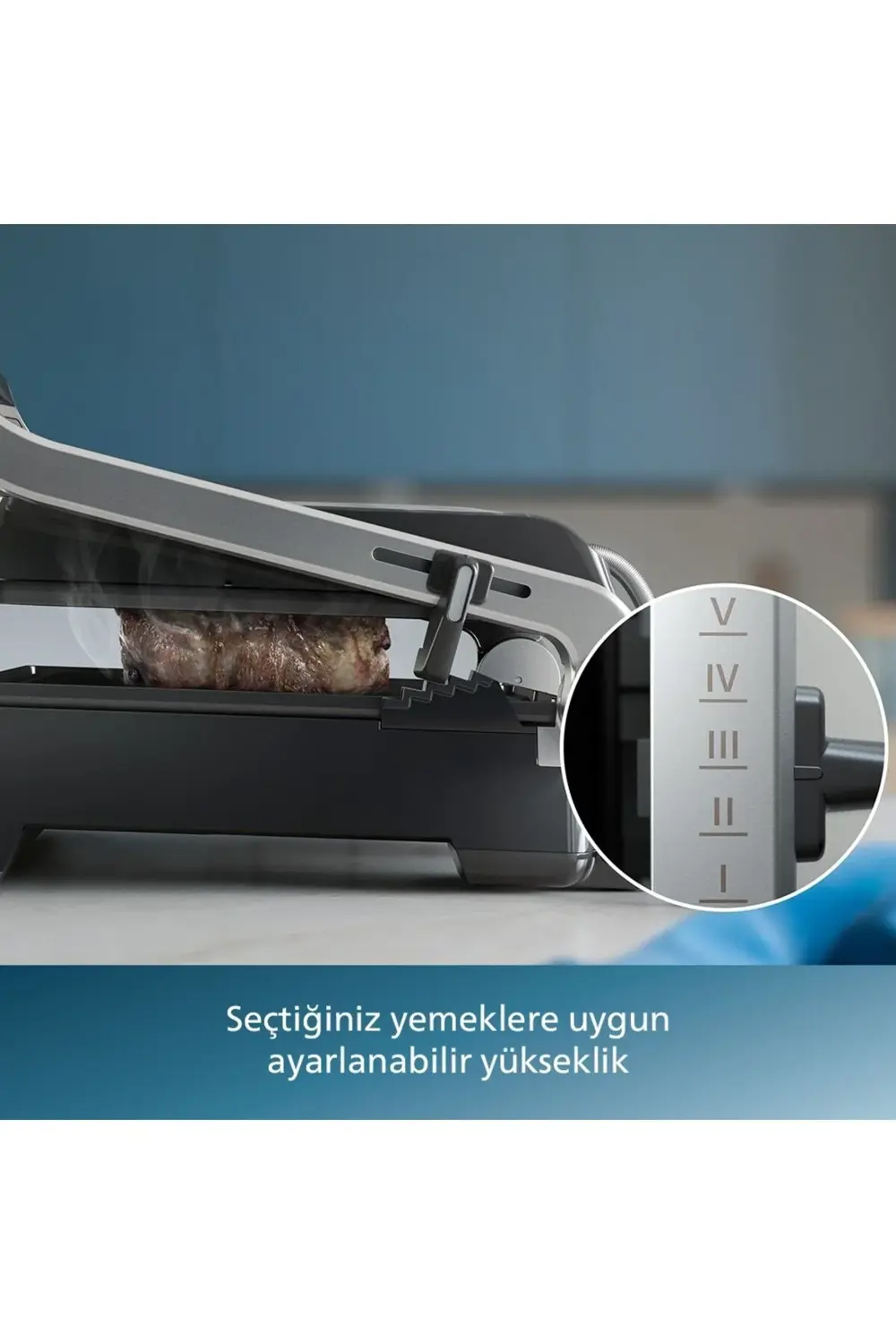 Philips Hd6301 2200W 5000 Serisi Yanmaz Yapışmaz Döküm Plakalı İzgara Ve