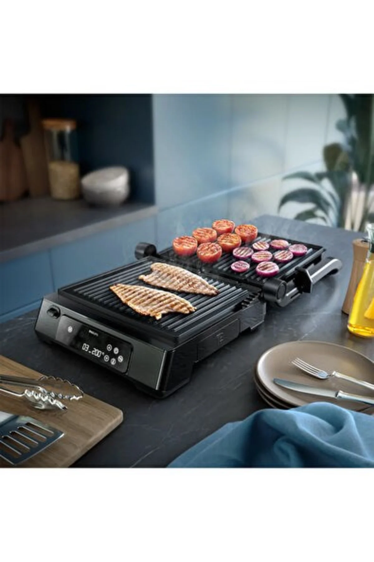 HD6307/70 7000 Serisi Izgara ve Tost Makinesi