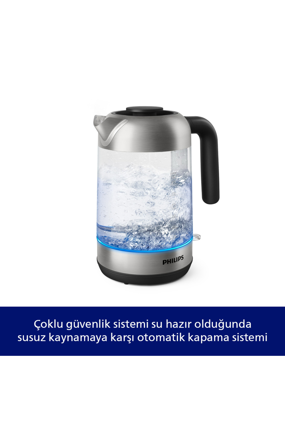 5000 Serisi, 2200W, Cam Su Isıtıcı, Otomatik Kapanma Özelliği, HD