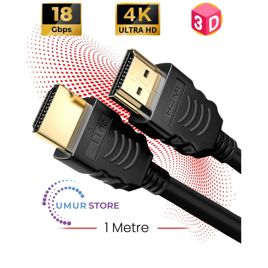 HDMI 2.0 4K Ultra Hd 60 Hz Ses ve Görüntü Aktarım Kablosu 1 Metre HDMI 2.0 4K Ultra Hd 60 Hz Ses ve Görüntü Aktarım Kablosu 1 Metre