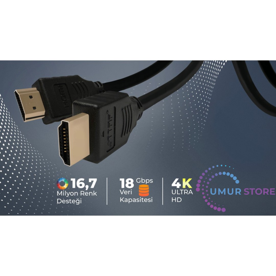 HDMI 2.0 4K Ultra Hd 60 Hz Ses ve Görüntü Aktarım Kablosu 1 Metre HDMI 2.0 4K Ultra Hd 60 Hz Ses ve Görüntü Aktarım Kablosu 1 Metre