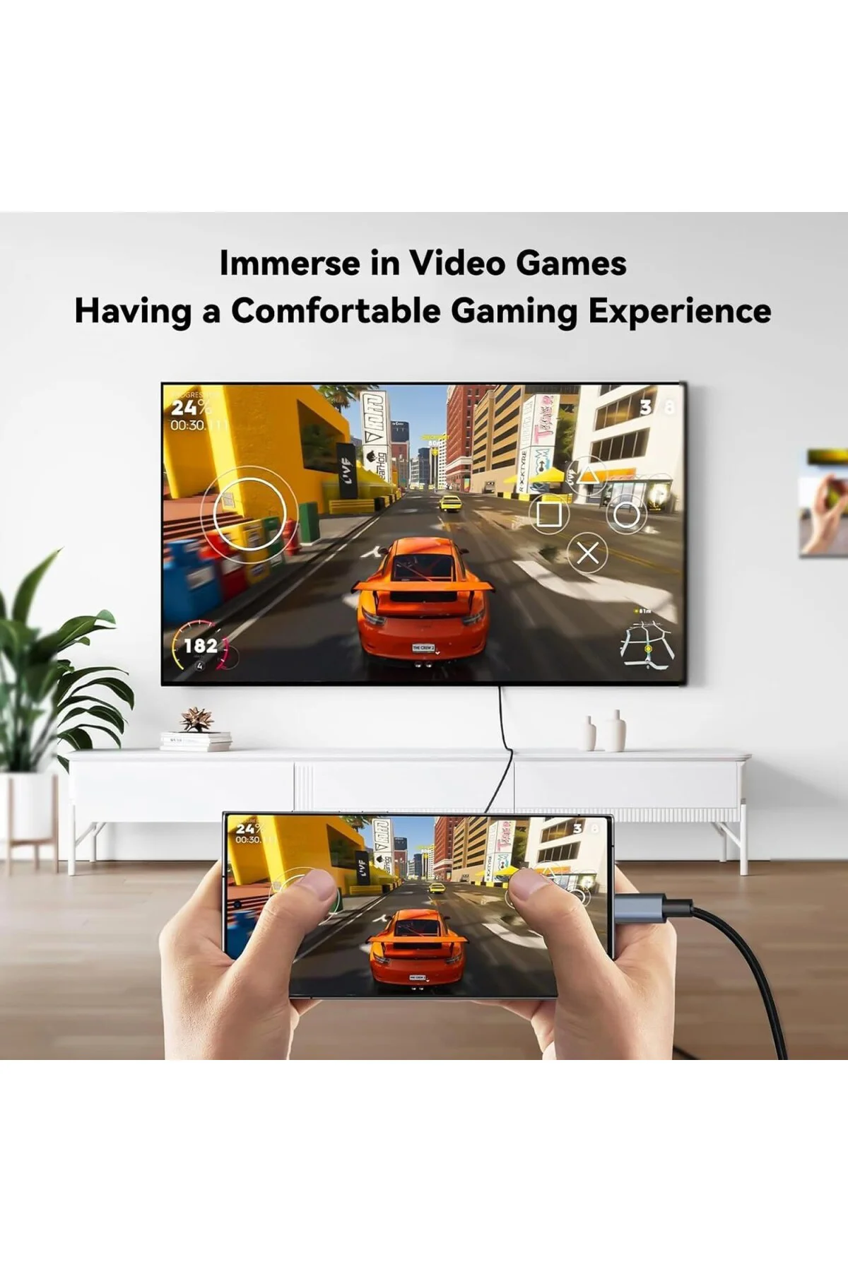 HDMI Çevirici USB C HDMI 4K 60Hz HDMI, 200cm USB C HDMI Adaptör U