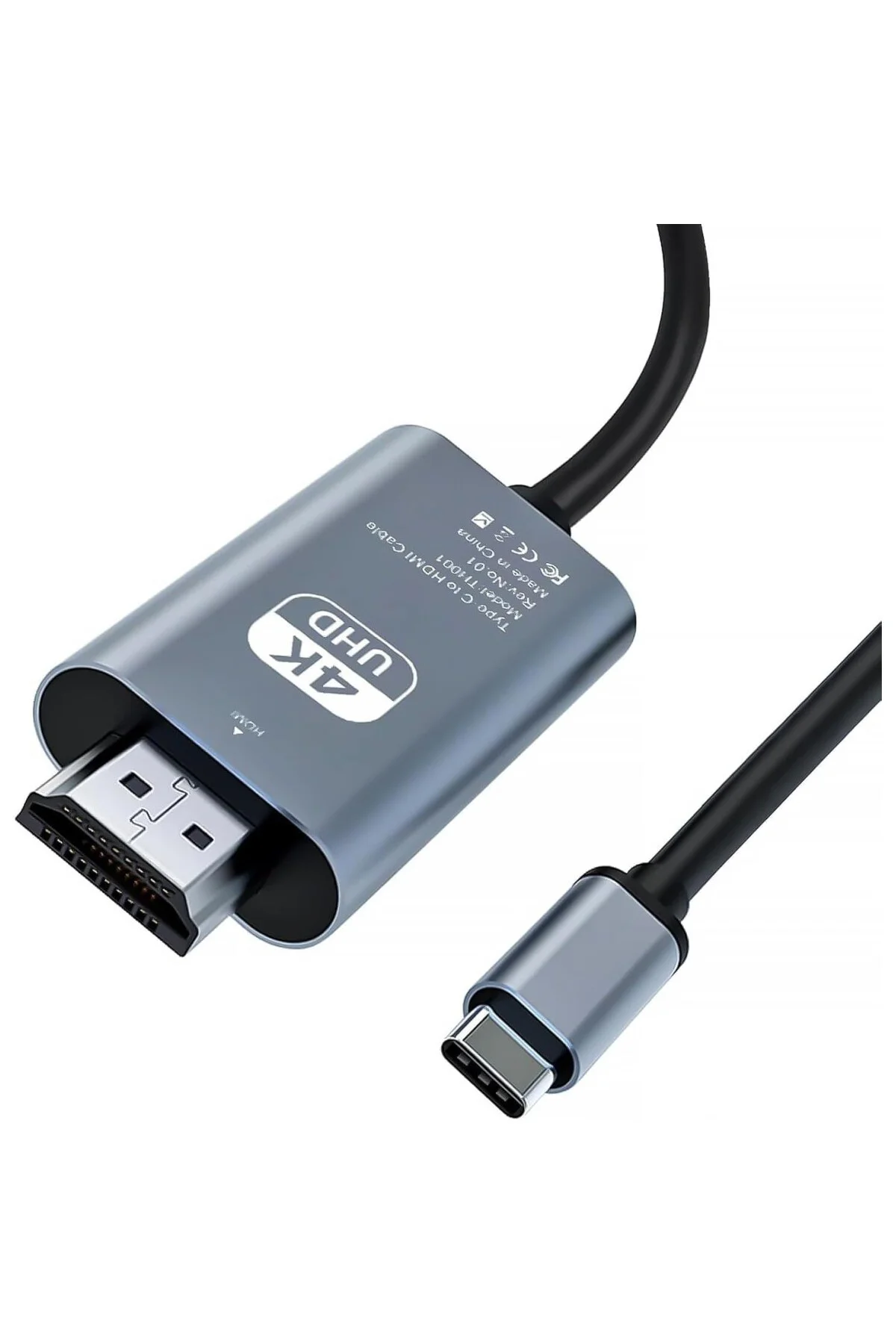 HDMI Çevirici USB C HDMI 4K 60Hz HDMI, 200cm USB C HDMI Adaptör U